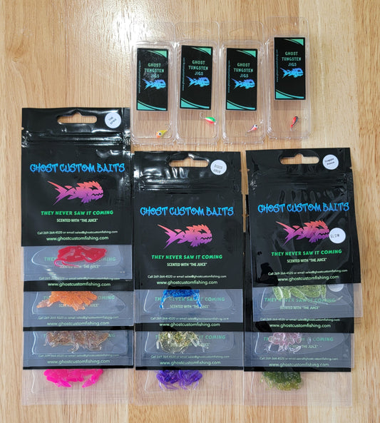 * Pan fishing Bundle - 100 Soft Plastics & 4 Tungsten Jigs