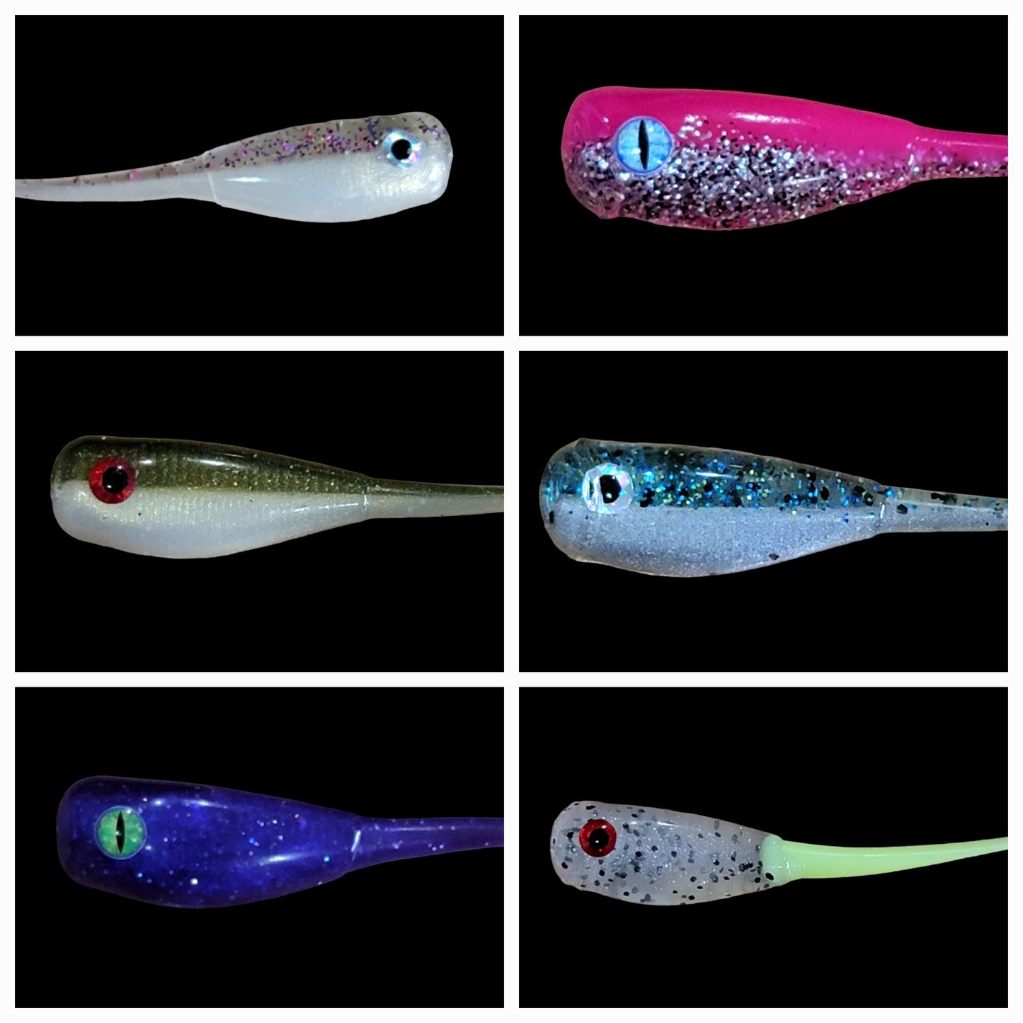 * Crappie King With Eyes 2" Pack of 8