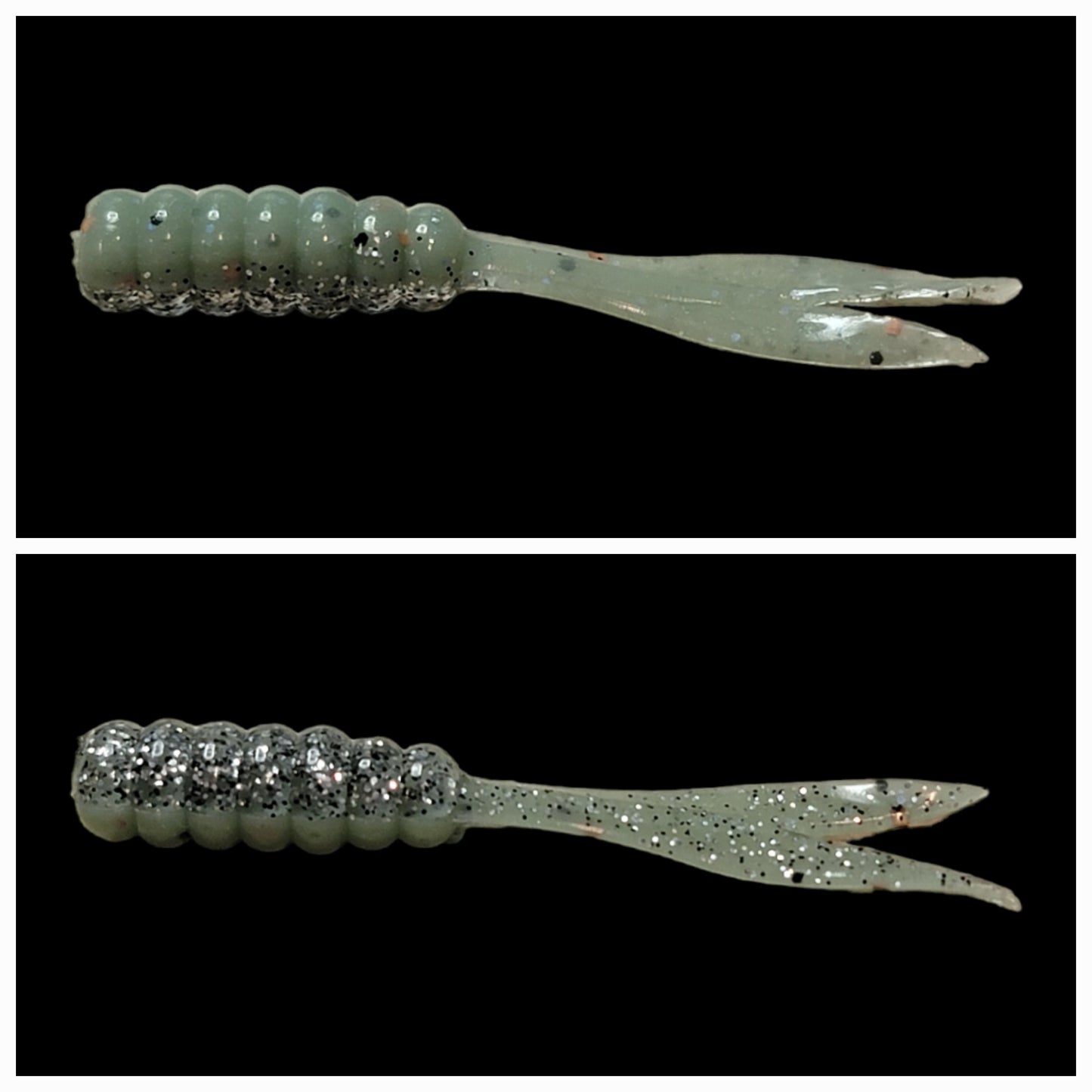 Mint Silver Glow Two Toned Panfish Bait 10 Pack .75"-2"