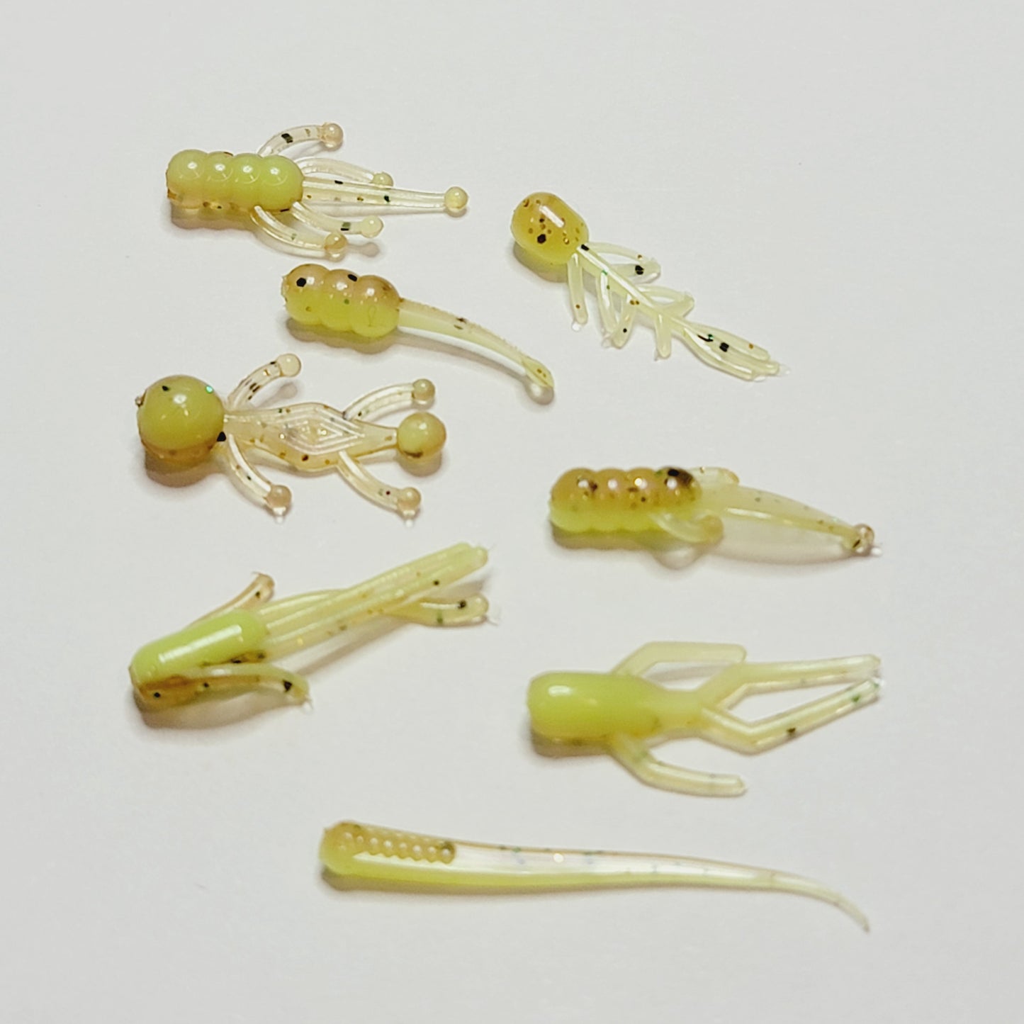 Two Toned Chartreuse Goby 10 pack Panfish Baits .75-2 – Ghost