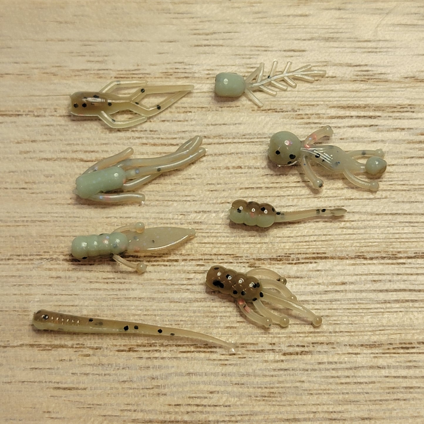 Mint Chocolate Chip Glow Two Toned 10 pack Panfish Baits .75"-2"