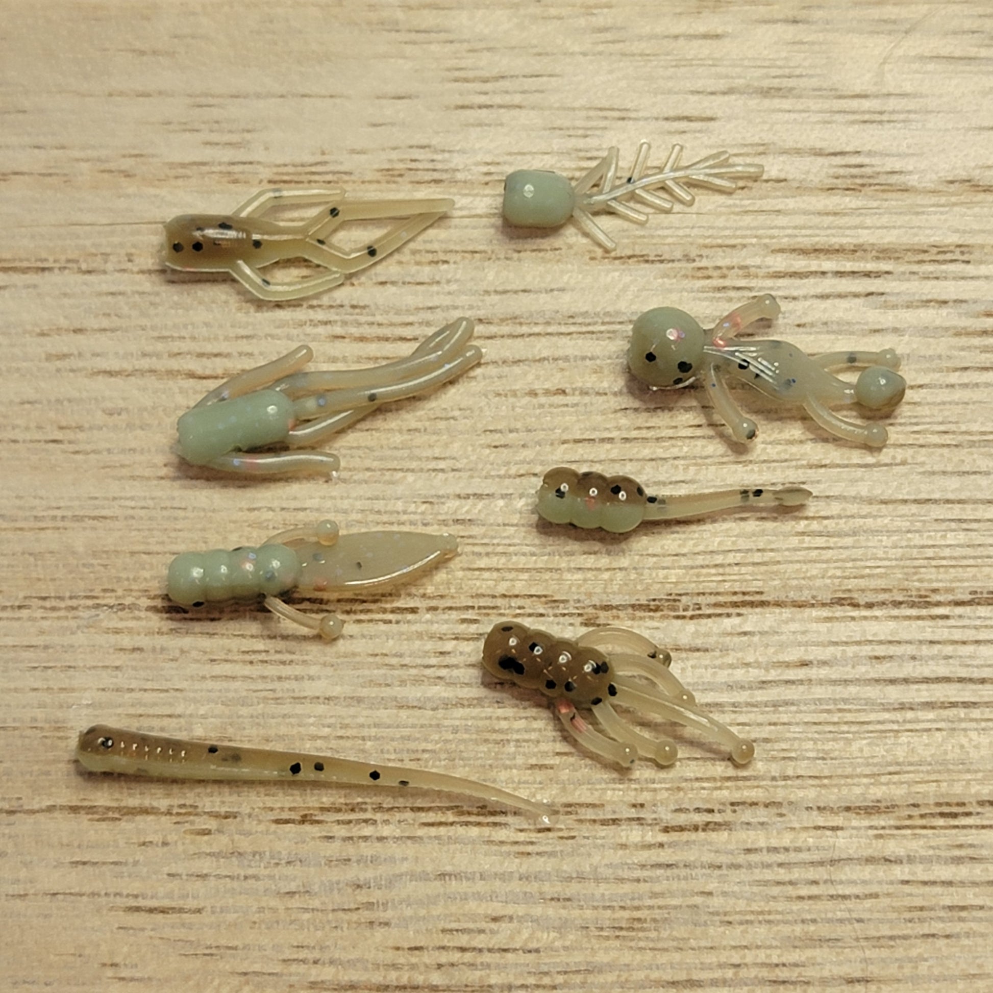 Mint Chocolate Chip Glow Two Toned 10 pack Panfish Baits .75-2