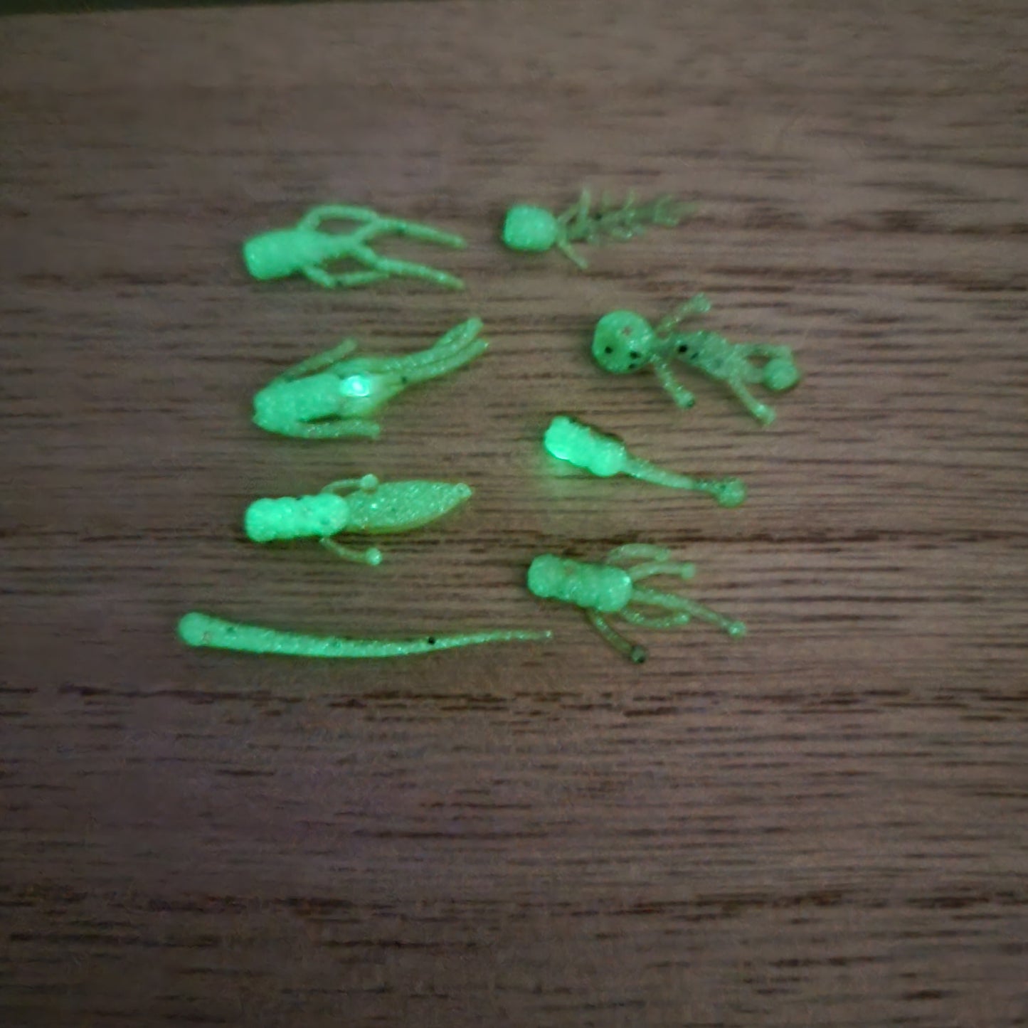 Mint Chocolate Chip Glow Two Toned 10 pack Panfish Baits .75"-2"