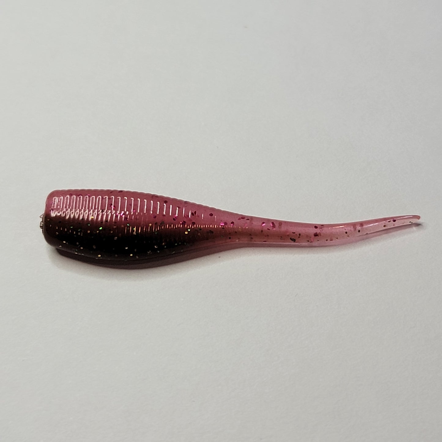 Chocolate Covered Cherry Glow Two Toned .75"-2" Panfish Baits 10pk