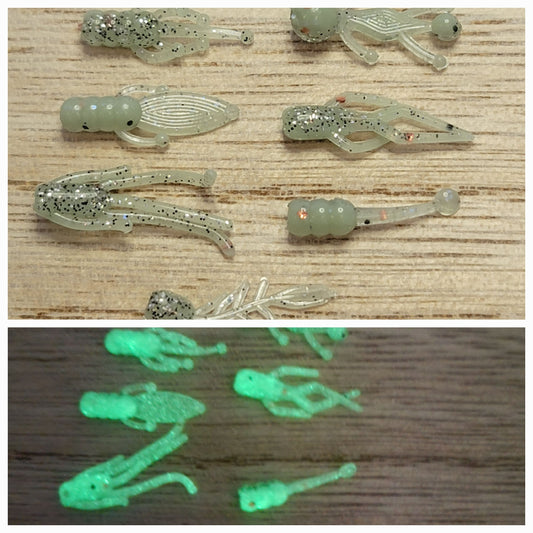 Mint Silver Glow Two Toned Panfish Bait 10 Pack .75"-2"