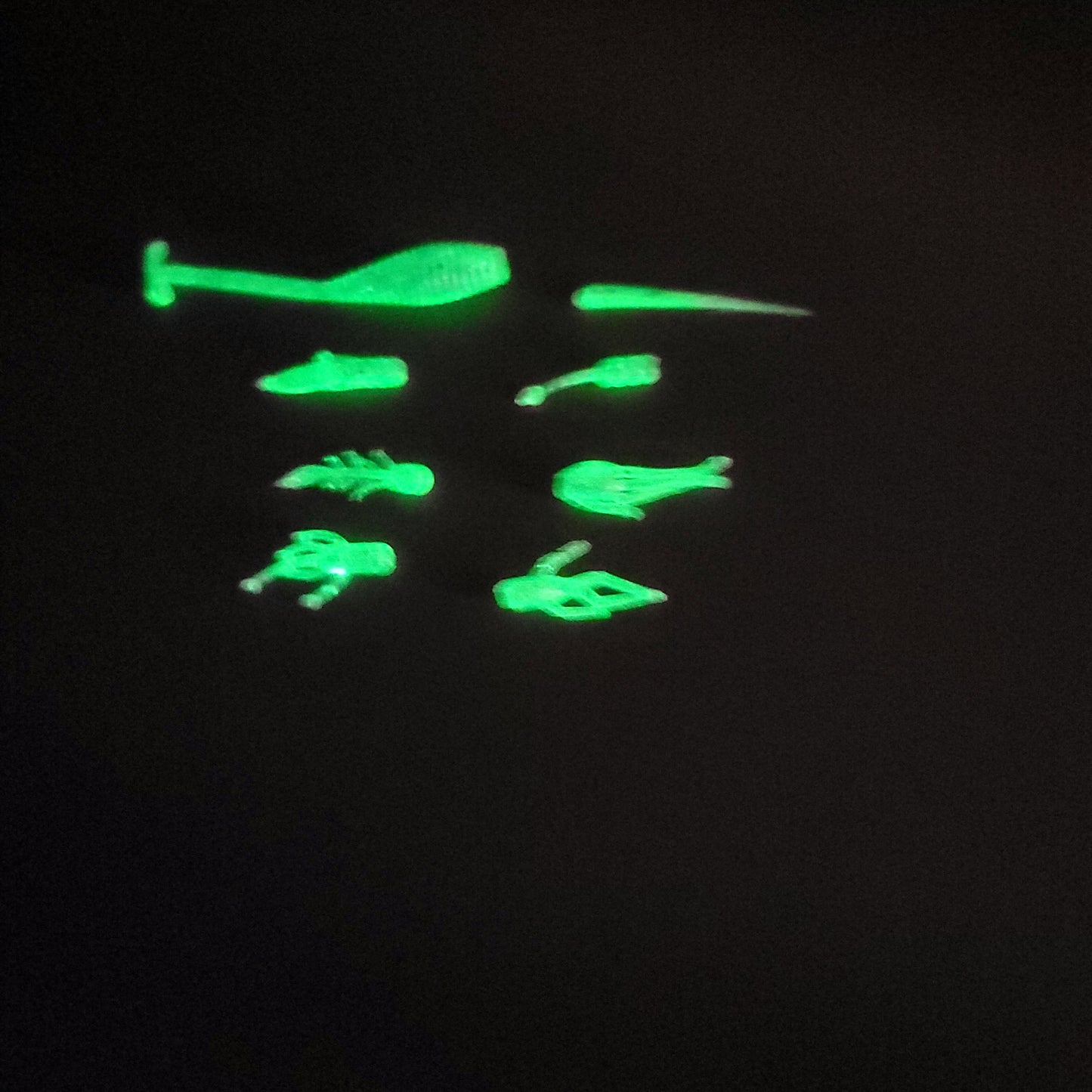 Silver/Lime Glow Two Toned Panfish Bait 10 pack .75"-2"