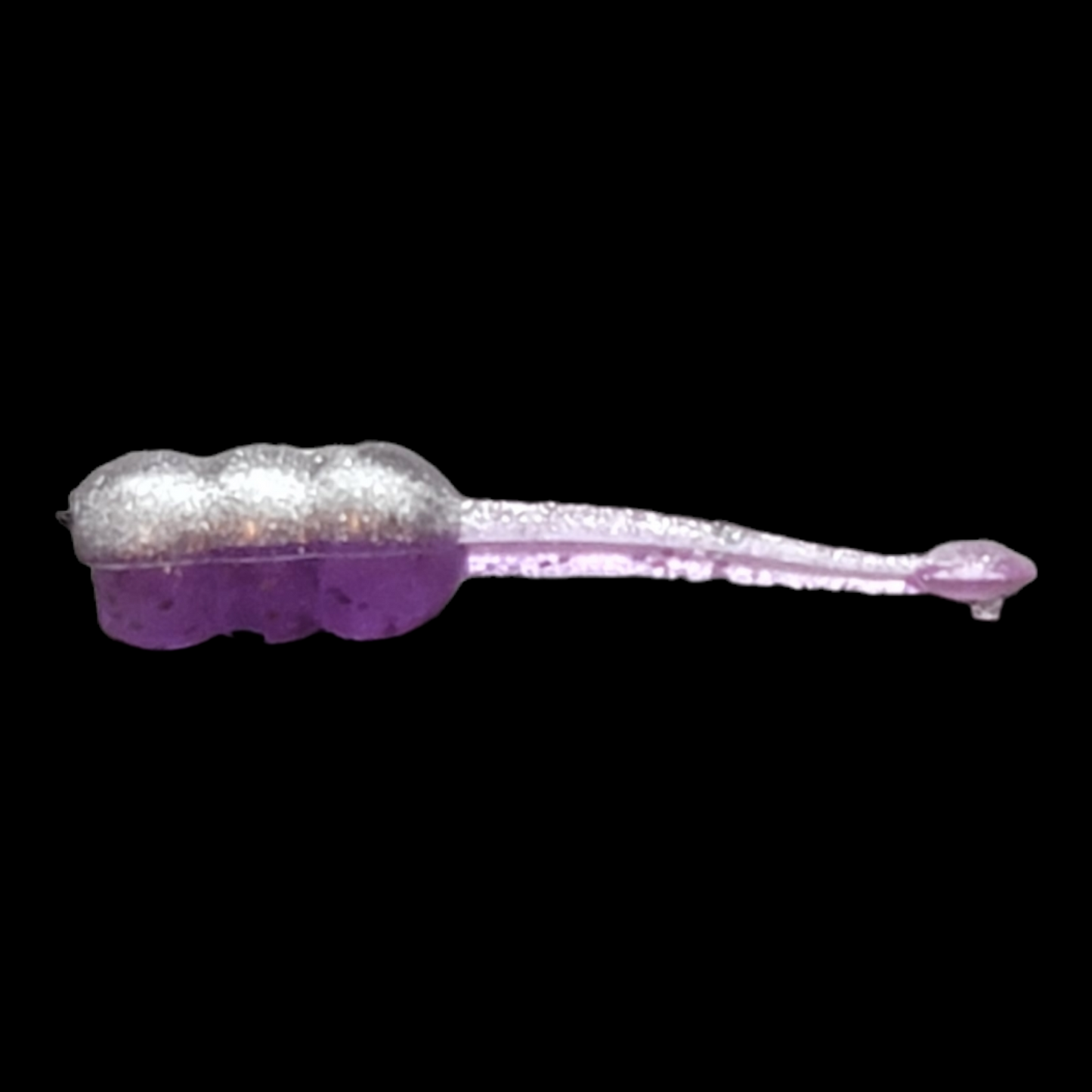 Purple/Silver Glow Two Toned 10pk Panfish Bait .75"-2"