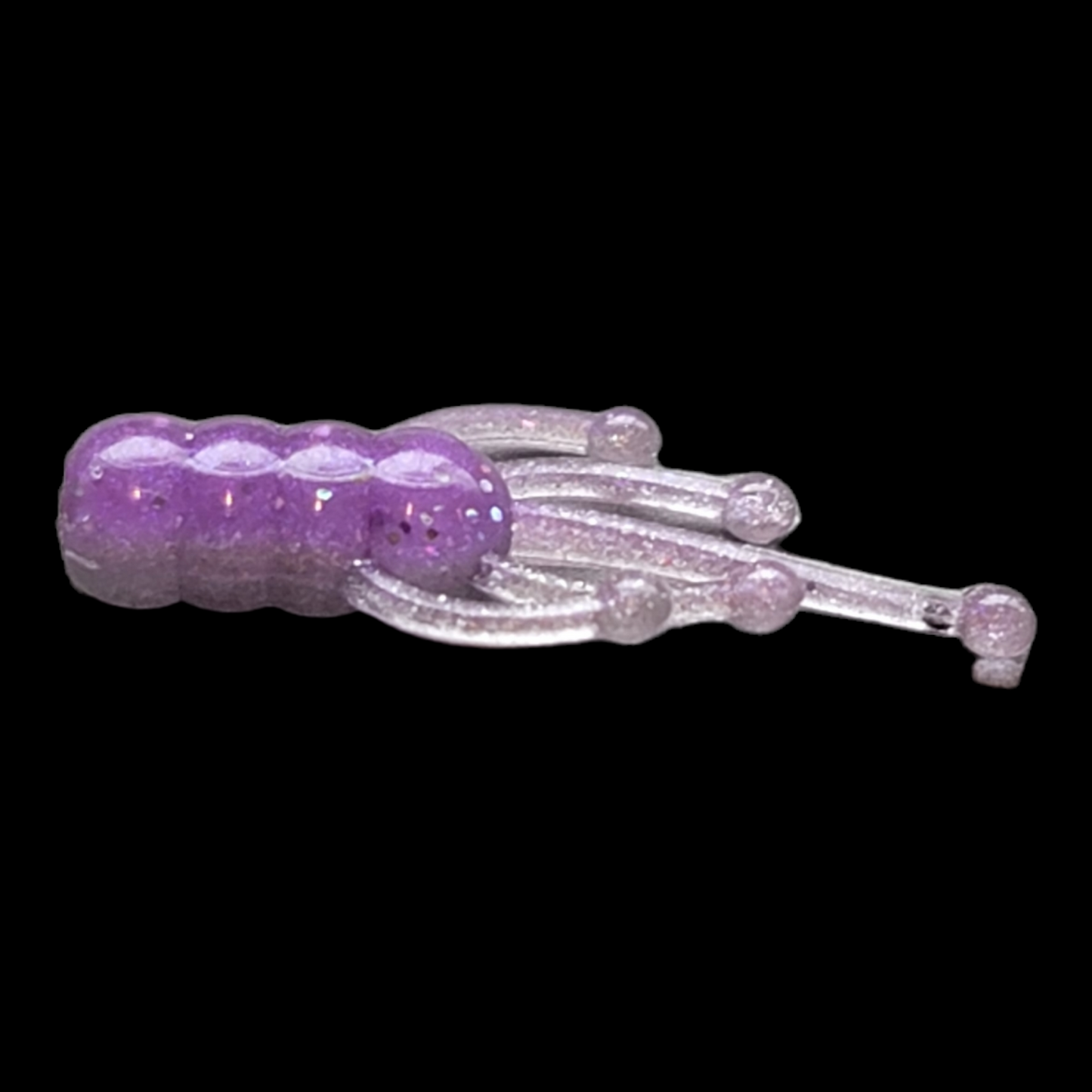 Purple/Silver Glow Two Toned 10pk Panfish Bait .75"-2"