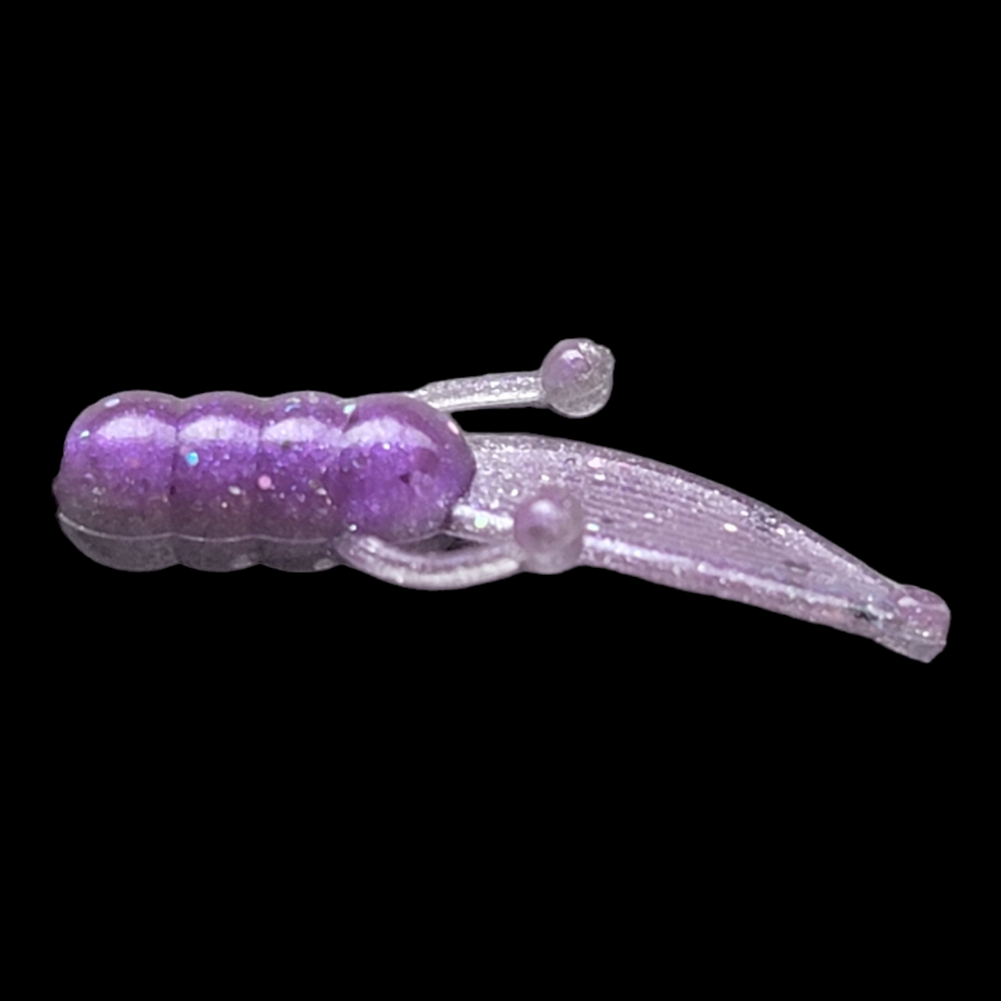 Purple/Silver Glow Two Toned 10pk Panfish Bait .75"-2"