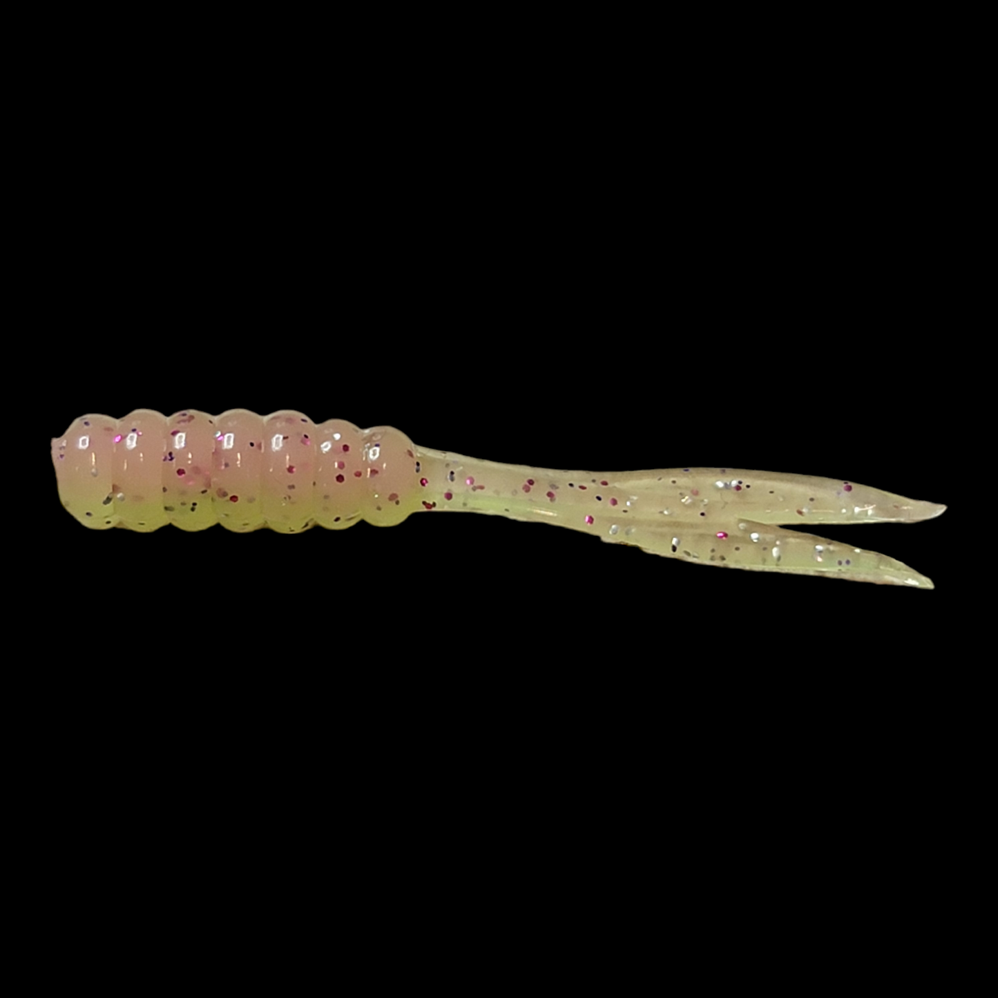 Pink Lemonade Glow Two Toned Panfish Baits 10pk .75"-2"