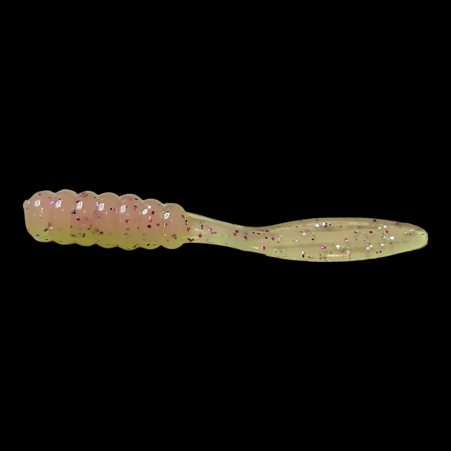 Pink Lemonade Glow Two Toned Panfish Baits 10pk .75"-2"