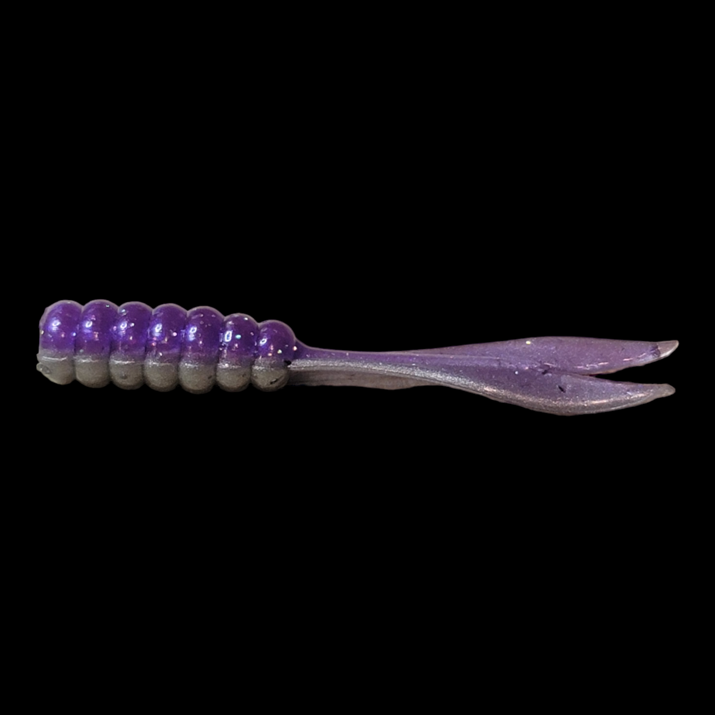 Purple/Silver Glow Two Toned 10pk Panfish Bait .75"-2"