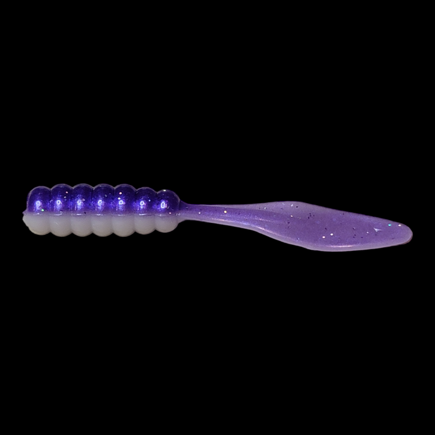 Purple Ice Glow Two Toned Panfish Bait 10 Pack .75"-2"