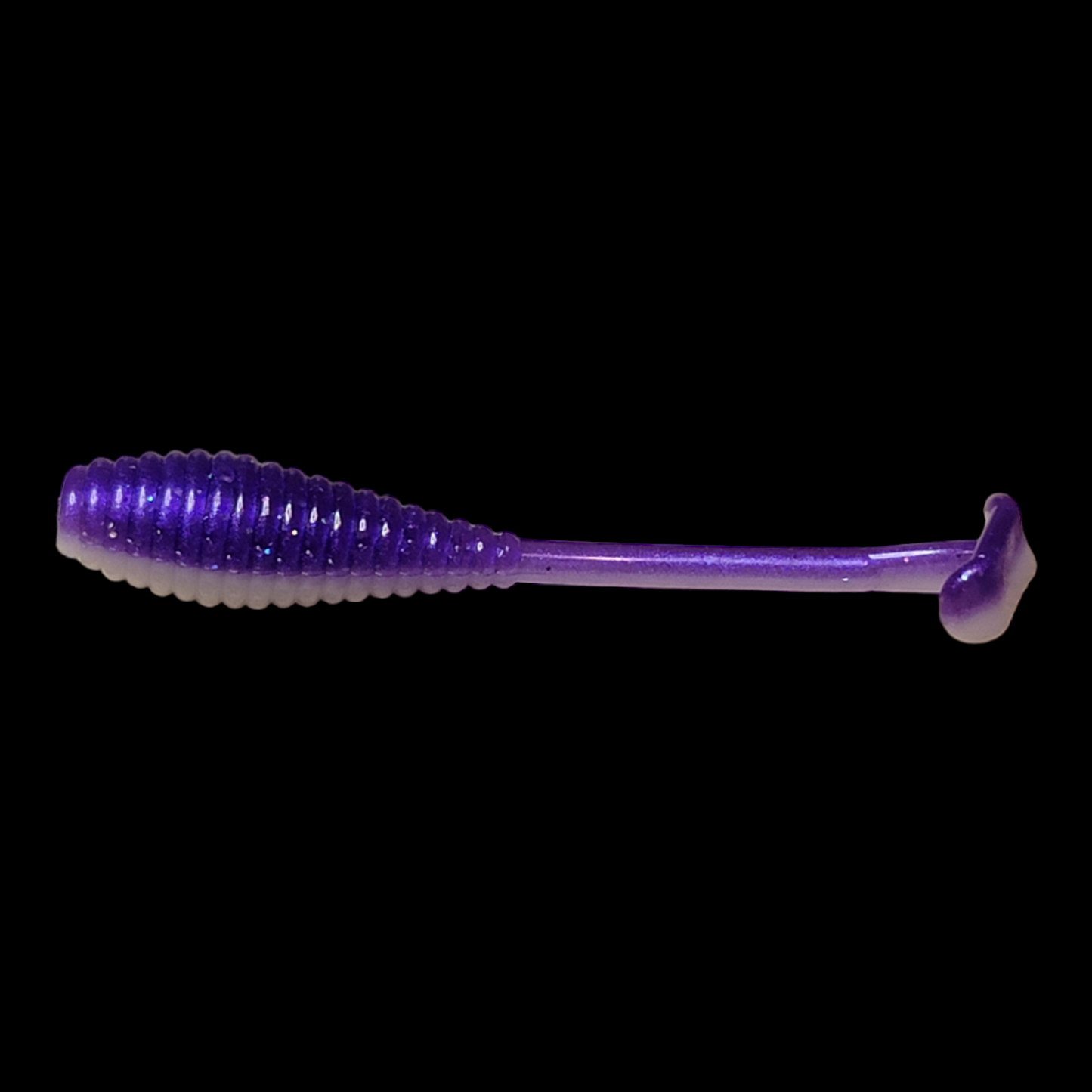 Purple Ice Glow Two Toned Panfish Bait 10 Pack .75"-2"